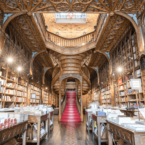 Pick up a holiday read at the Lello bookstore