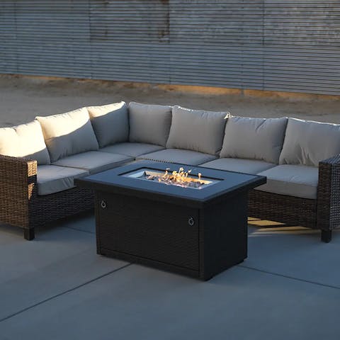 Lounge outdoors by the fire pit and appreciate nature all around you