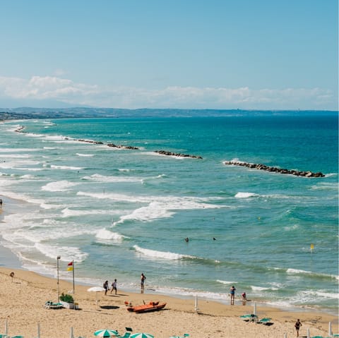 Pack a picnic for a beach day at Viareggio, just seventeen minutes by train