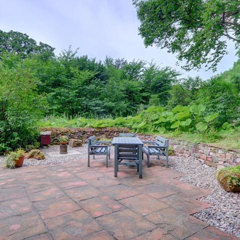 Dine alfresco on the spacious patio area