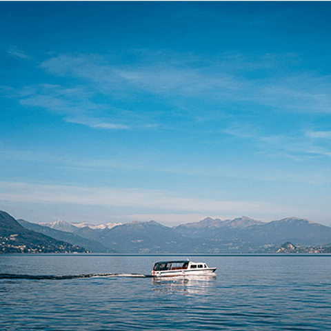 Soak up the beauty of your surroundings with a boat trip on Lake Como