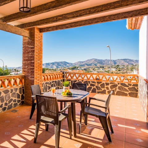 Have breakfast on the terrace and enjoy the views
