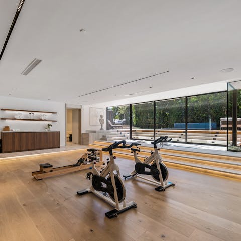 Feel refreshed after a workout session in the home gym