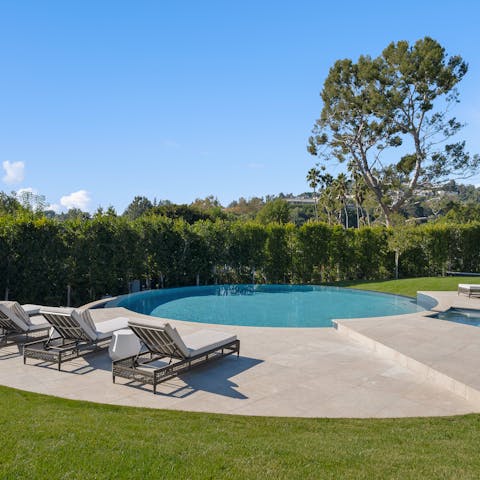 Wind down with a swim in the outdoor pool