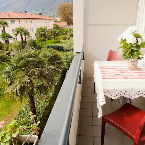 Step onto the balcony to breathe that fresh mountain air