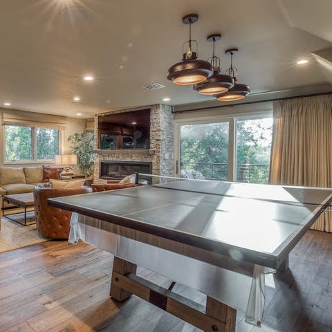 Earn bragging rights over the other guests on the ping-pong table