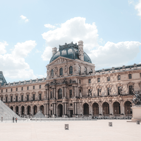 Discover the iconic Louvre, a short walk away across Pont Royal