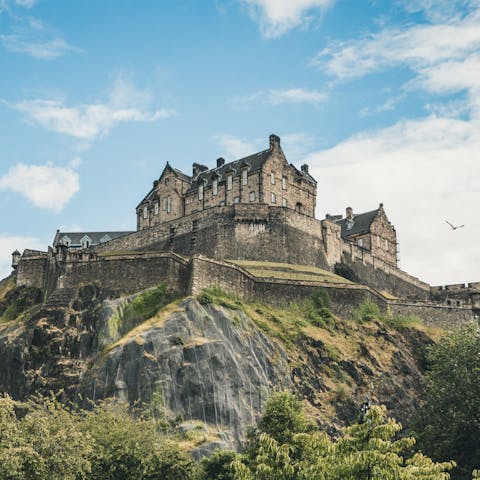 Call in on your neighbours at Edinburgh Castle, just a six-minute walk away
