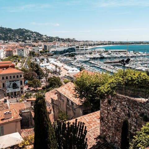 Explore Cannes, including its beach a one-minute stroll away