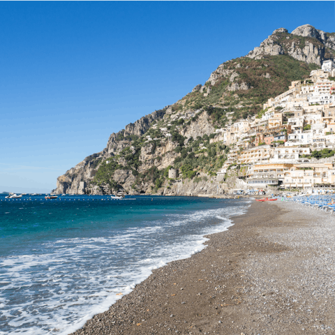 Splash in the sea at Positano beach