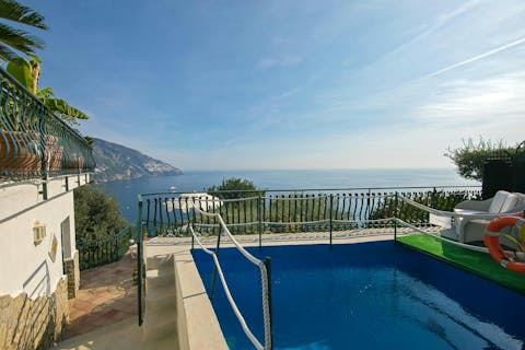 Swim in the private pool as the Italian sun warms your skin