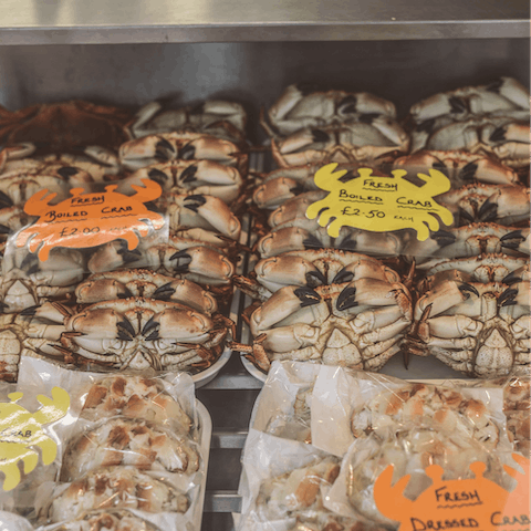 Try Cromer crabs and buy local produce at the twice-monthly market