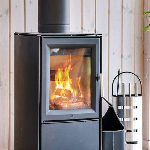 Light up the wood-burning stove and get cosy on chilly evenings
