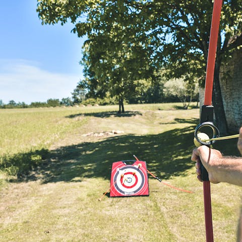 Get competitive with archery, table tennis, badminton and pétanque