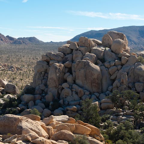 Hike the rugged Cactus to Clouds Trail, a four-minute drive from your building