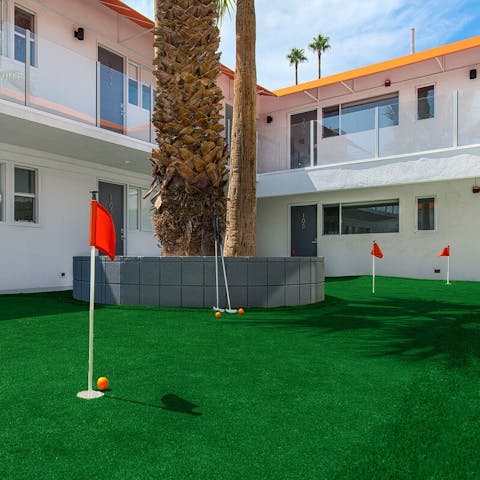 Get competitive with a game of mini golf