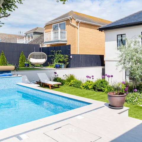 Enjoy your own private swimming pool in the summer months