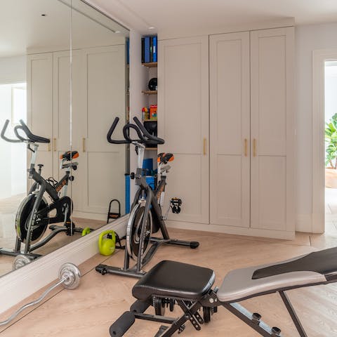 Hit the home gym and keep on top of your fitness game