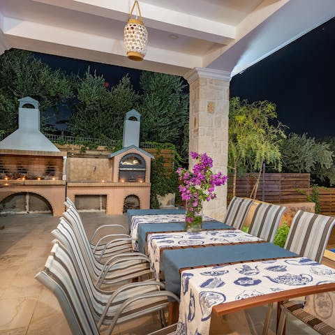 Fire up the barbecue grill and dig into an alfresco meal on the terrace
