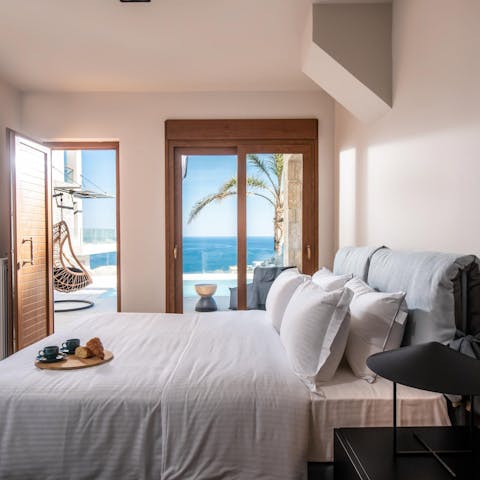 Wake up to stunning sea views and step right out into the sun