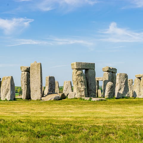 Plan a morning jaunt to Stonehenge, you'll be there in just over half-an-hour's drive 