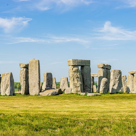 Plan a morning jaunt to Stonehenge, you'll be there in just over half-an-hour's drive 