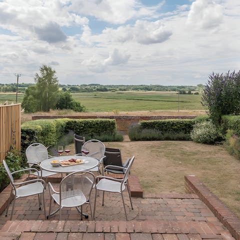 Enjoy the views across Blyth Valley whilst relaxing in the garden