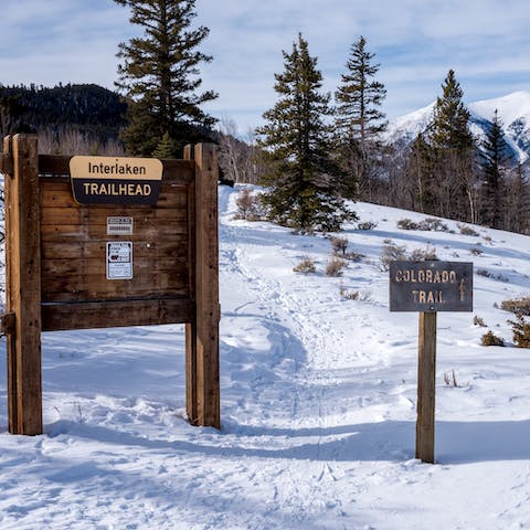 Head to the mountain trailheads, just five-minutes from your doorstep