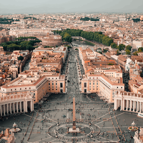 Explore the Vatican City, just a nineteen-minute walk from home