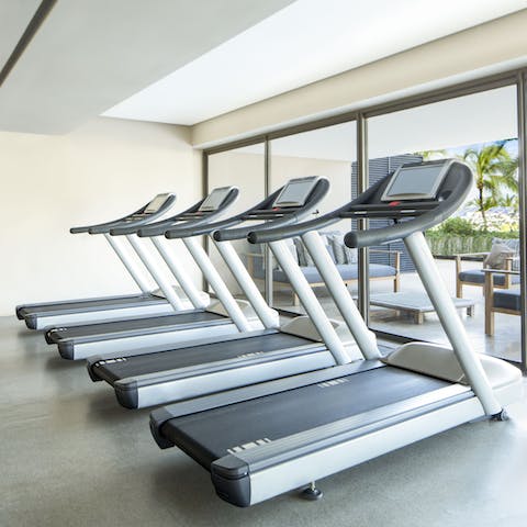 Stay fit in the well-equipped communal gym