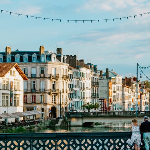 Take the ten-minute drive to the beautiful city of Bayonne 