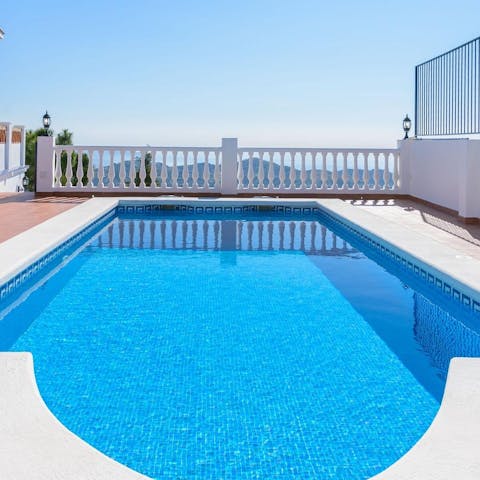 Immerse yourself in the depths of the azure pool and cool off from the Spanish sun
