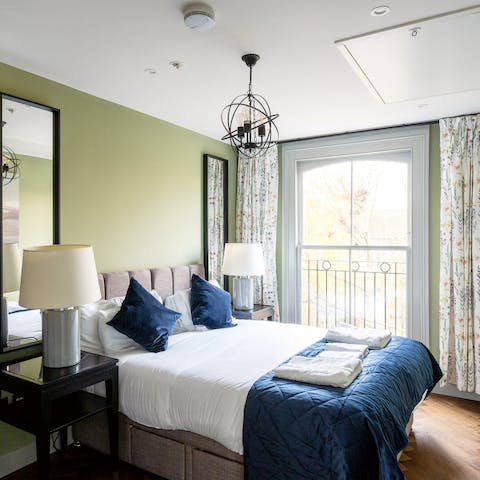 Relax and unwind in the soothing bedrooms