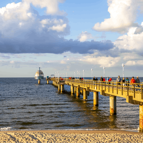 Make the fifteen-minute walk to the centre of Zingst, much loved for its lively centre and beautiful beach