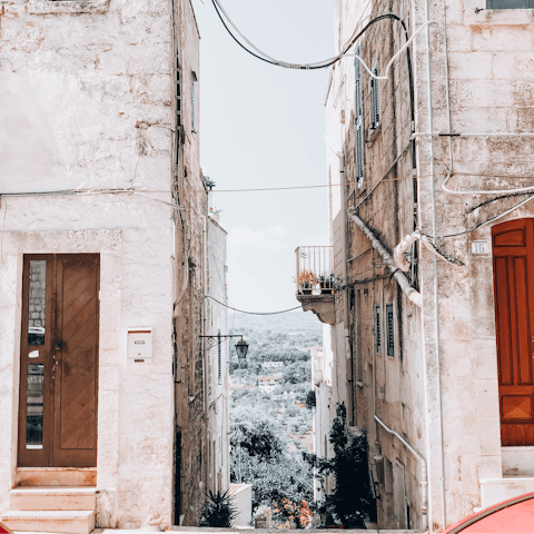 Meander through Cisternino's maze of streets – it's a great spot for a meal out