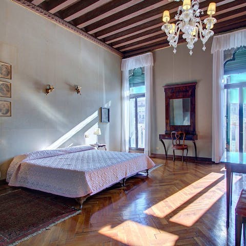 Wake up to views of the surrounding Venetian architecture from the bedrooms