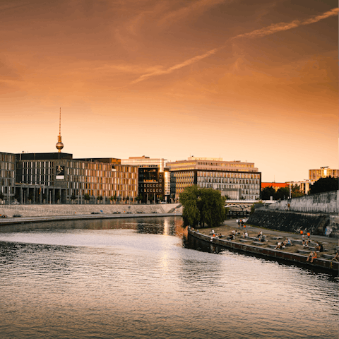 Take an evening stroll along the River Spree