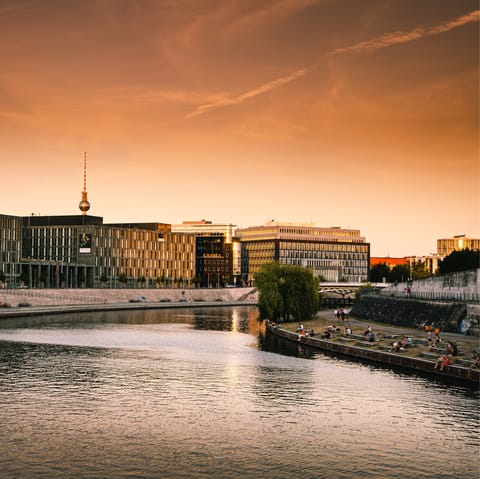 Take an evening stroll along the River Spree