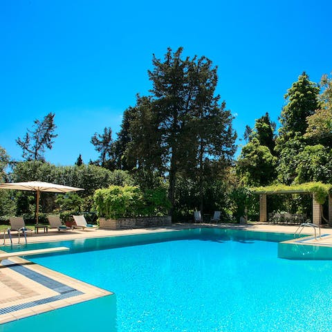 Make a splash in the stunning swimming pool