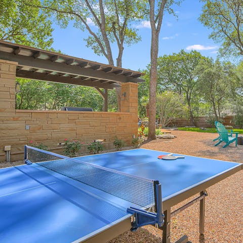 Get a little competitive on the ping-pong table