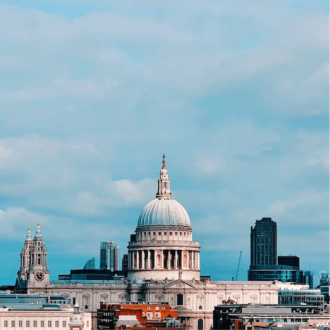 Visit the iconic St Paul's Cathedral, just over ten minutes from home