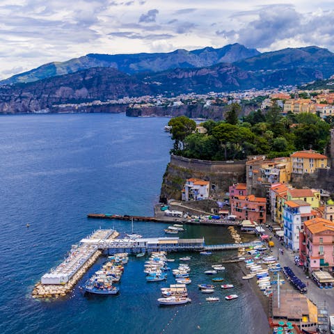 Explore the area including Massa Lubrense and Sorrento