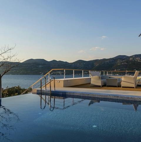 Gape at magical sunsets from the infinity pool