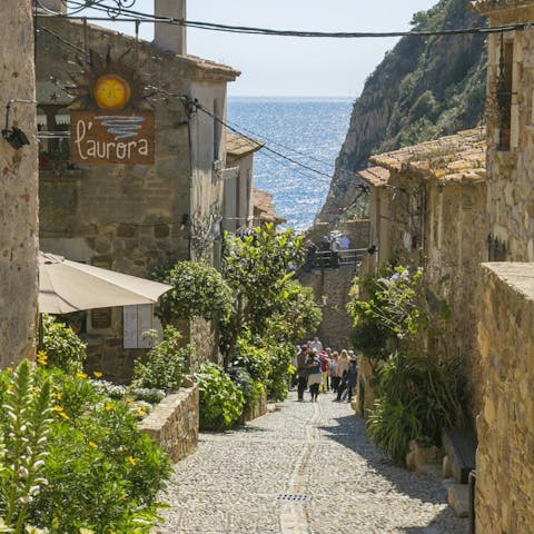 Look forward to strolling around Tossa de Mar, 7 kilometres away