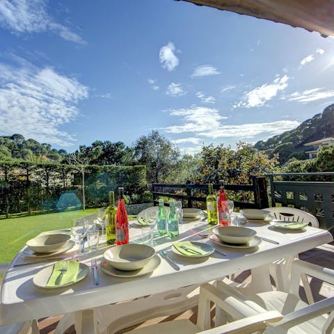 Start the morning with a traditional Spanish breakfast on the terrace