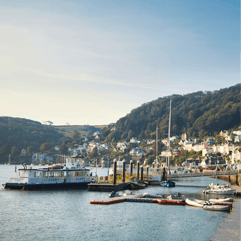 Hop on the ferry and explore Dartmouth, perched on the banks of the River Dart