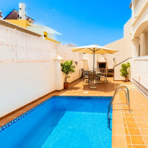 Cool off during the height of the Spanish summer in the villa's swimming pool
