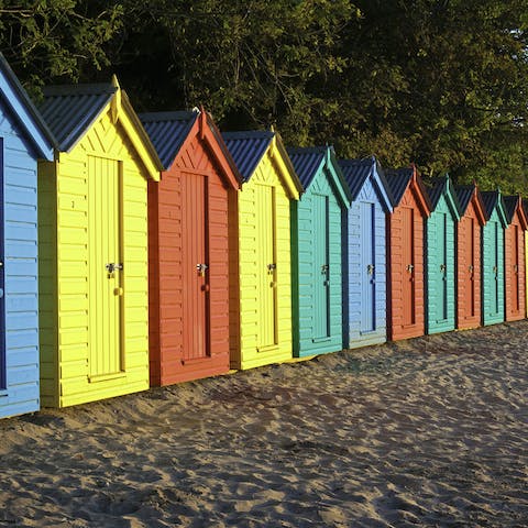 Pack your sun cream and towel and walk the short fifteen minutes to the sandy Llandebrog Beach