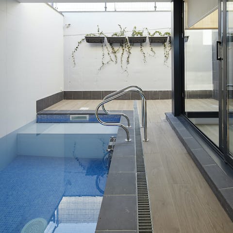 Feel a wonderful sense of wellbeing whilst relaxing in the heated pool