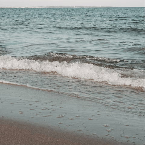 Visit Ftelia Beach, 1 kilometre from this gorgeous home